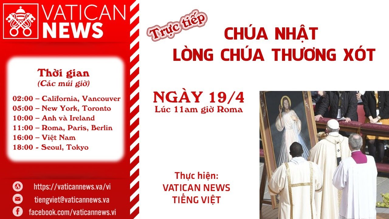 Trực tiếp Lễ Lòng Chúa Thương Xót
